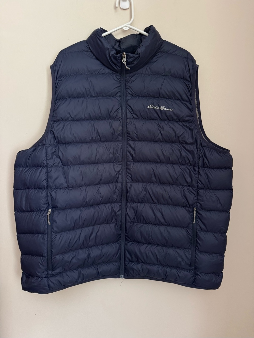 Eddie Bauer EB650 Down Puffer Vest Men’s Size 3XL Navy Blue Full Zip Quilted